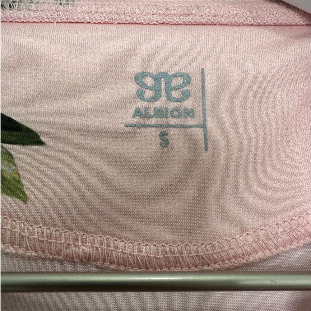 Albion Fit Neo Cropped Sweater Pink Floral Long Sleeve Size Small - Picture 5 of 6